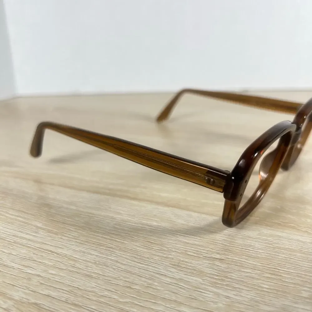 Vintage USS 4 1/2 - 5 3/4 USS 50-20 Eyeglasses Full Rim Frames ONLY Brown